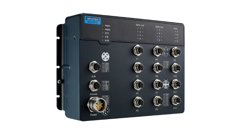 8FE PoE + 4GE w/o BP train switch